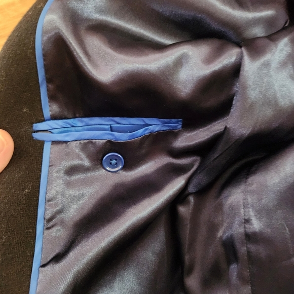 EUC J.Crew Italian Stadium Cloth By Nello Gori Black Women's Coat, Size 4 - Picture 9 of 9